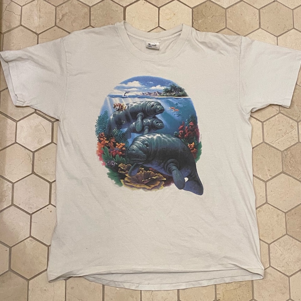 Vintage Y2K Manatee Tshirt